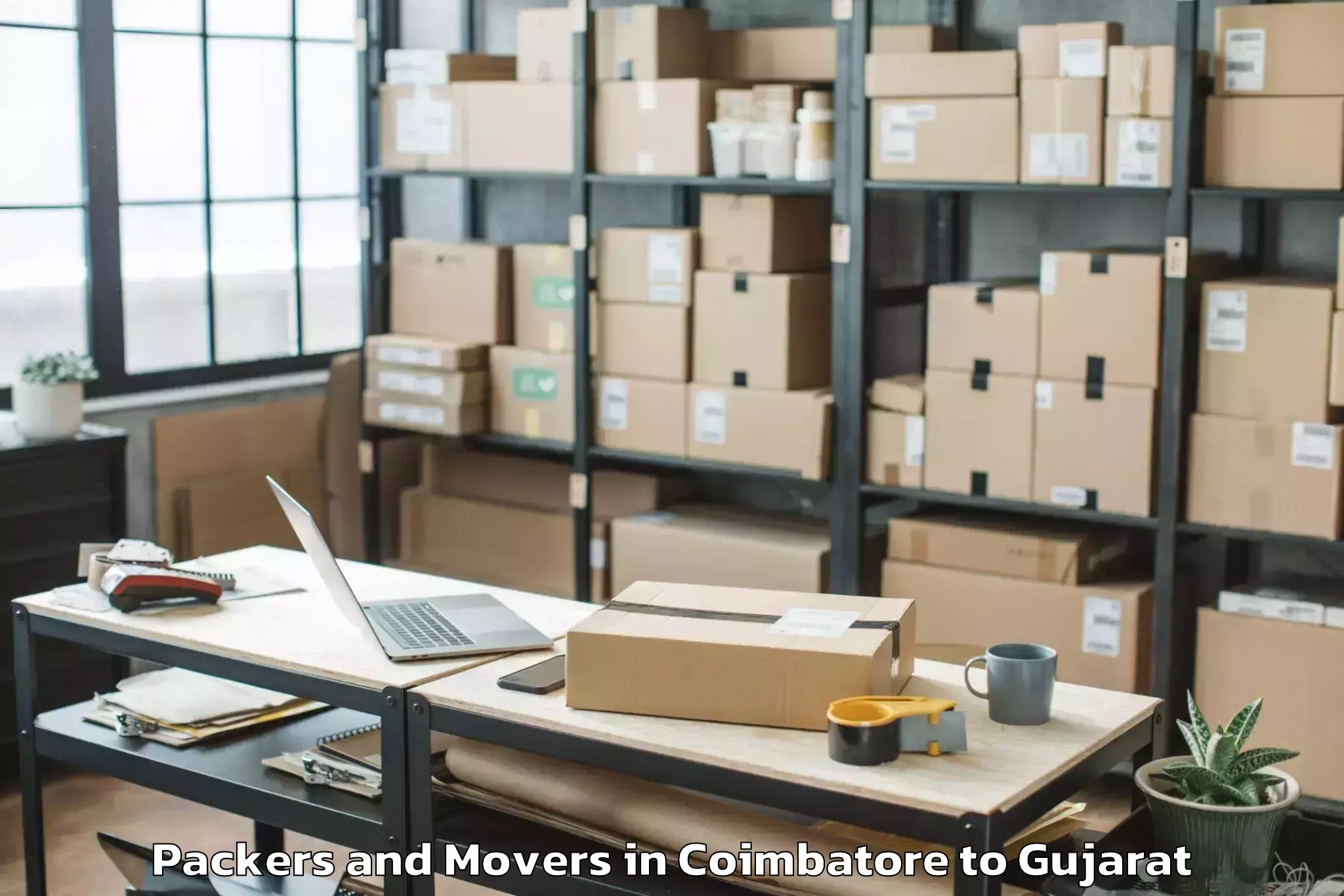 Coimbatore to Koyali Packers And Movers Booking